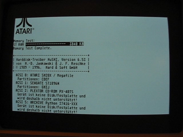 Atari 1040 STe - Systemstart